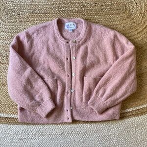Le Bon Shoppe Pink Fuzzy Button Cardigan, size xs/s